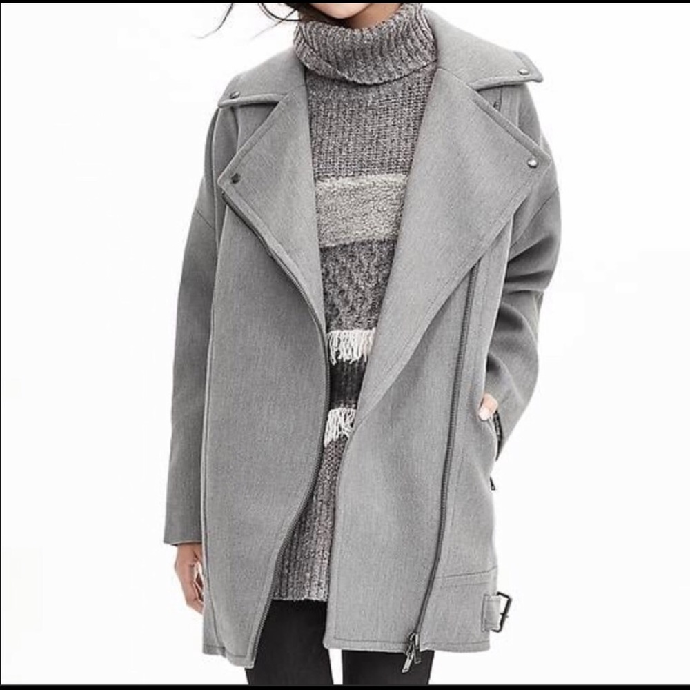 Banana Republic Cocoon Moto Jacket in grey
